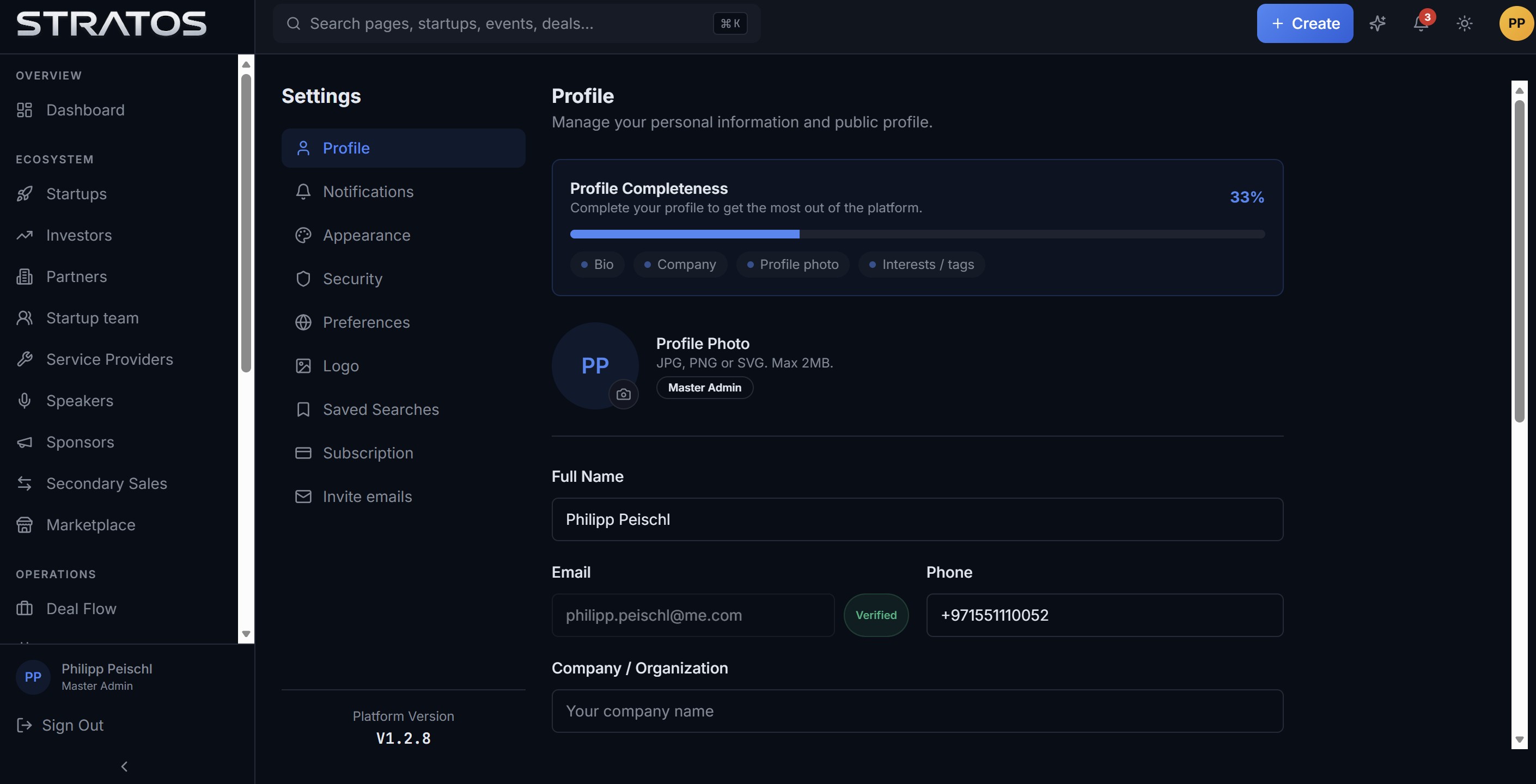 Profiles that complete themselves: guided completeness, verification, invites and per-tenant branding.